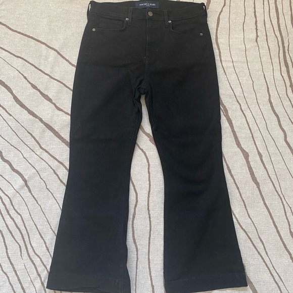 Veronica Beard Carson High Rise Flare Jean in Black - Picture 1 of 5